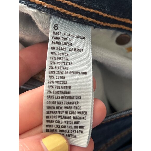 American Eagle Outfitters Kick Boot Jeans Size 6 Blue Denim Cowgirl Western Rode - Picture 4 of 13